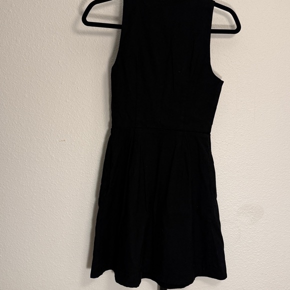 GUC Maeve Black A Line Dress with Corset-Like Top and Pockets Size 2 - Picture 3 of 5